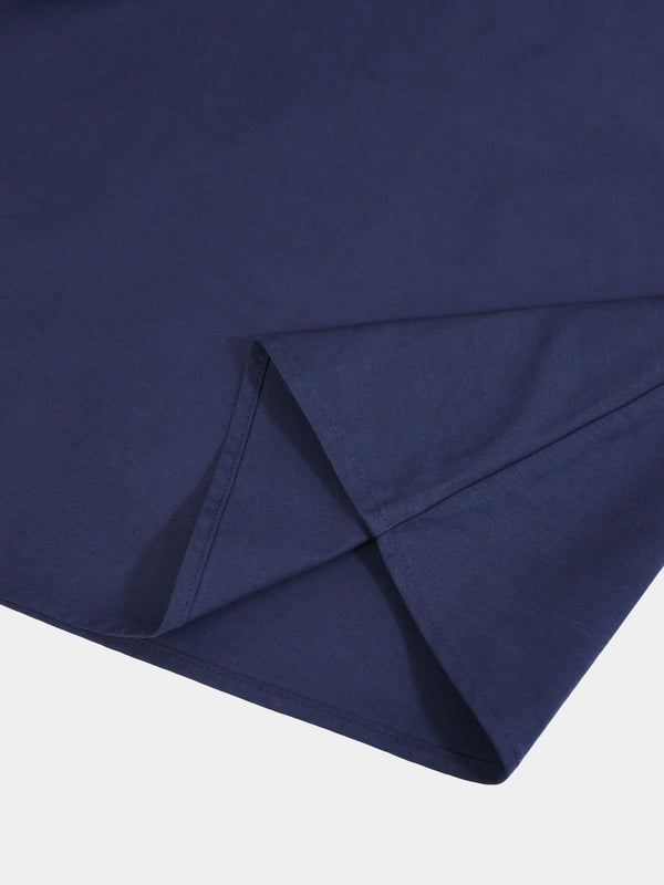 V Gathered Waist Jumper-Navy