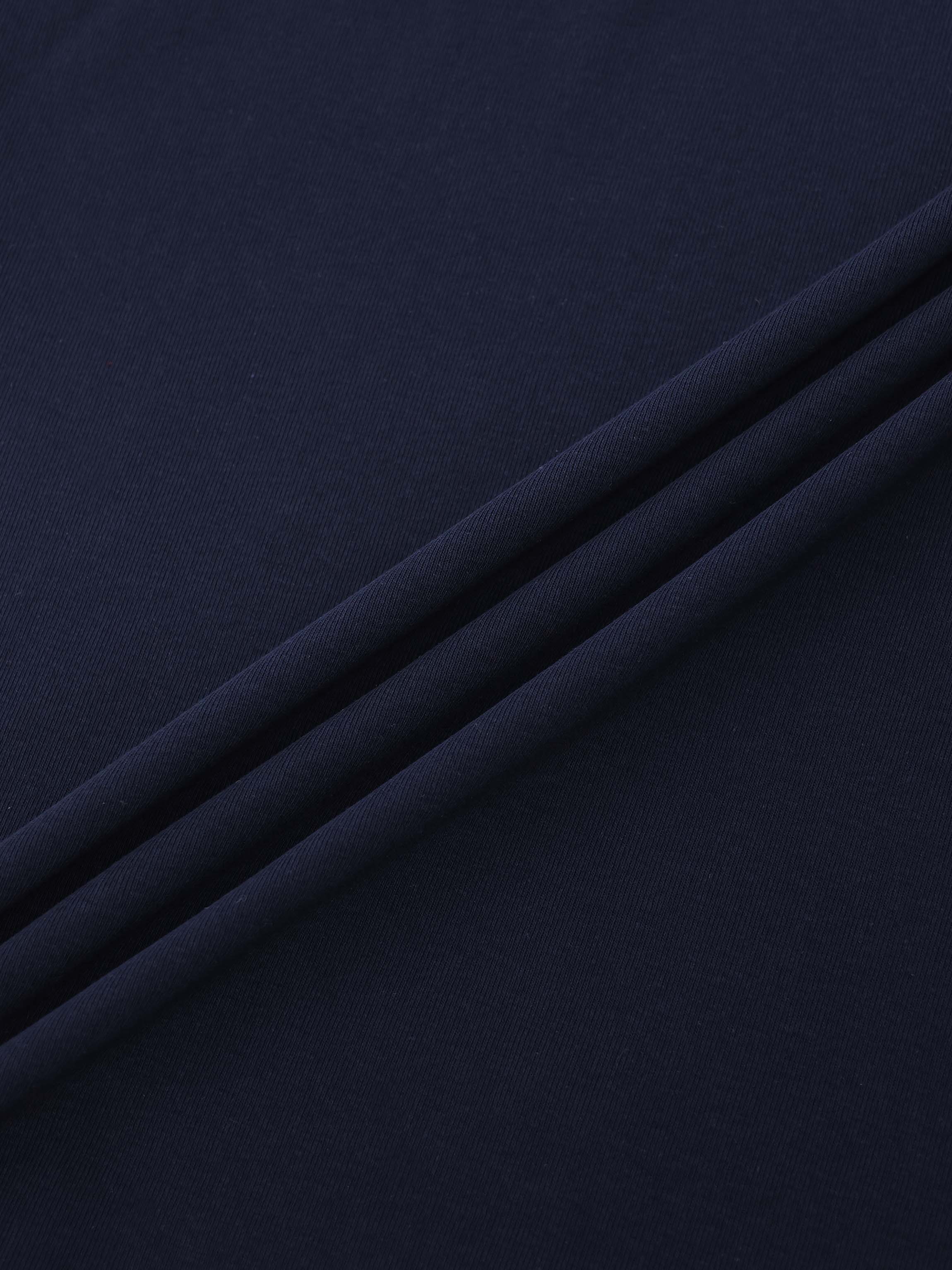 Collared High V T-Shirt-Navy