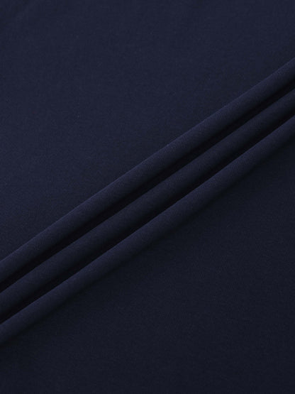 Collared High V T-Shirt-Navy