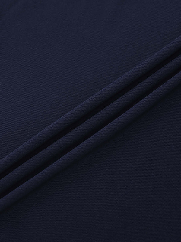 Collared High V T-Shirt-Navy
