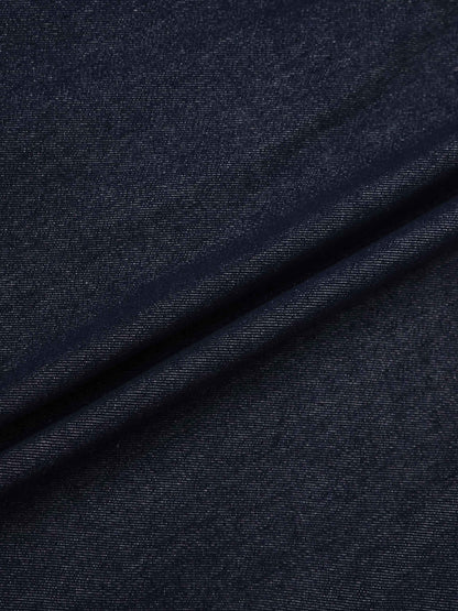 High Waisted Denim Dress - Dark Blue