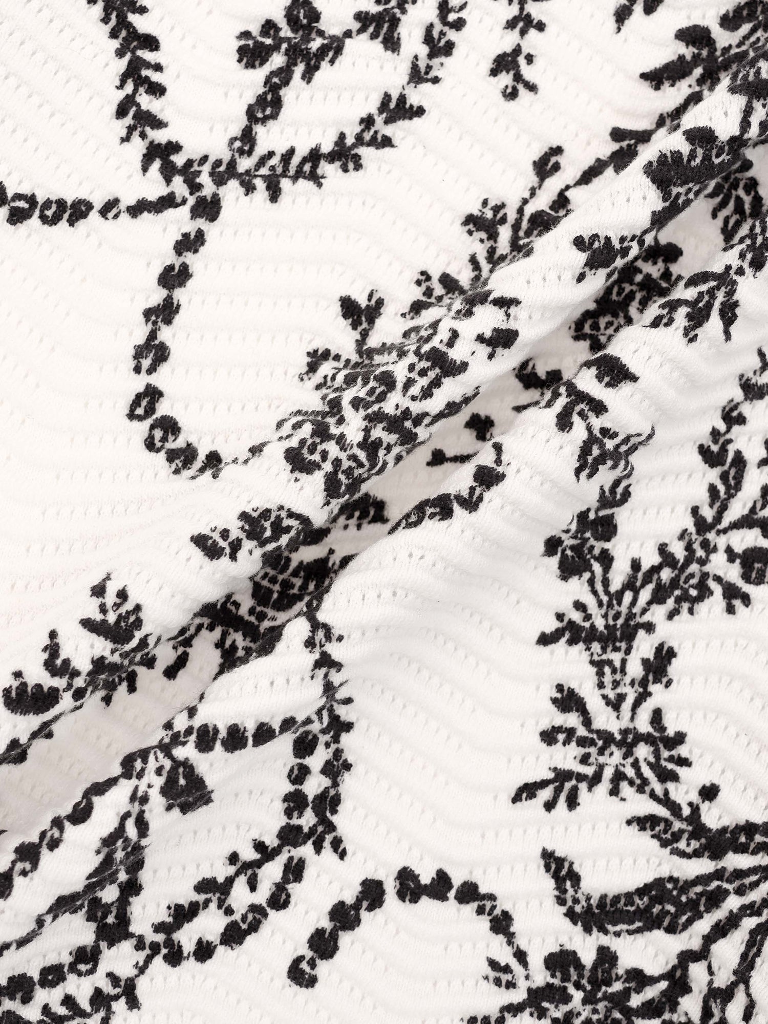 Printed Wave Cardigan-Scattered Vines