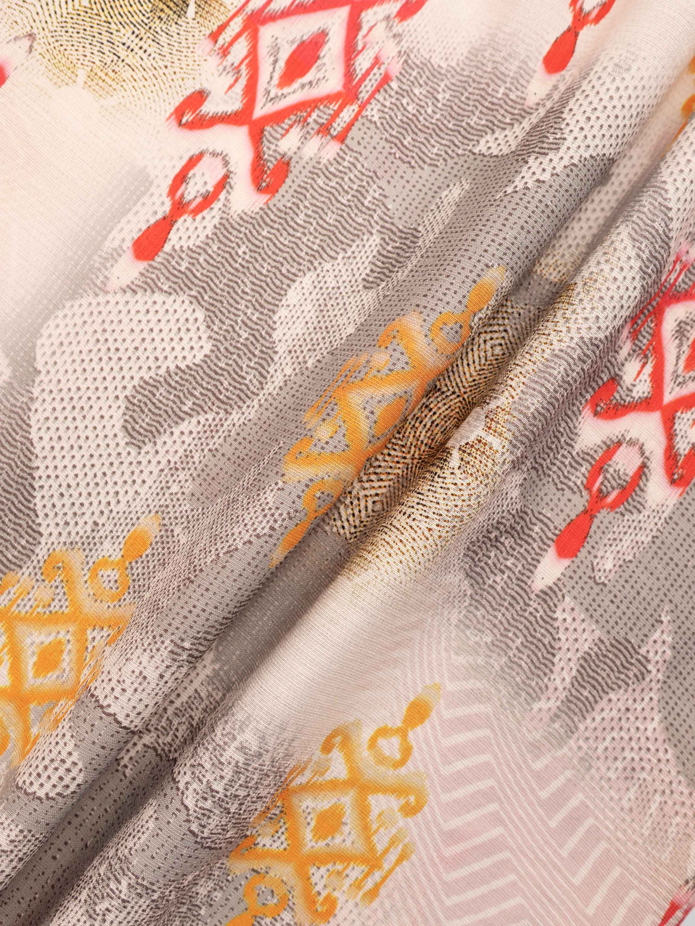 Button Down Collared Blouse-Ombre Print