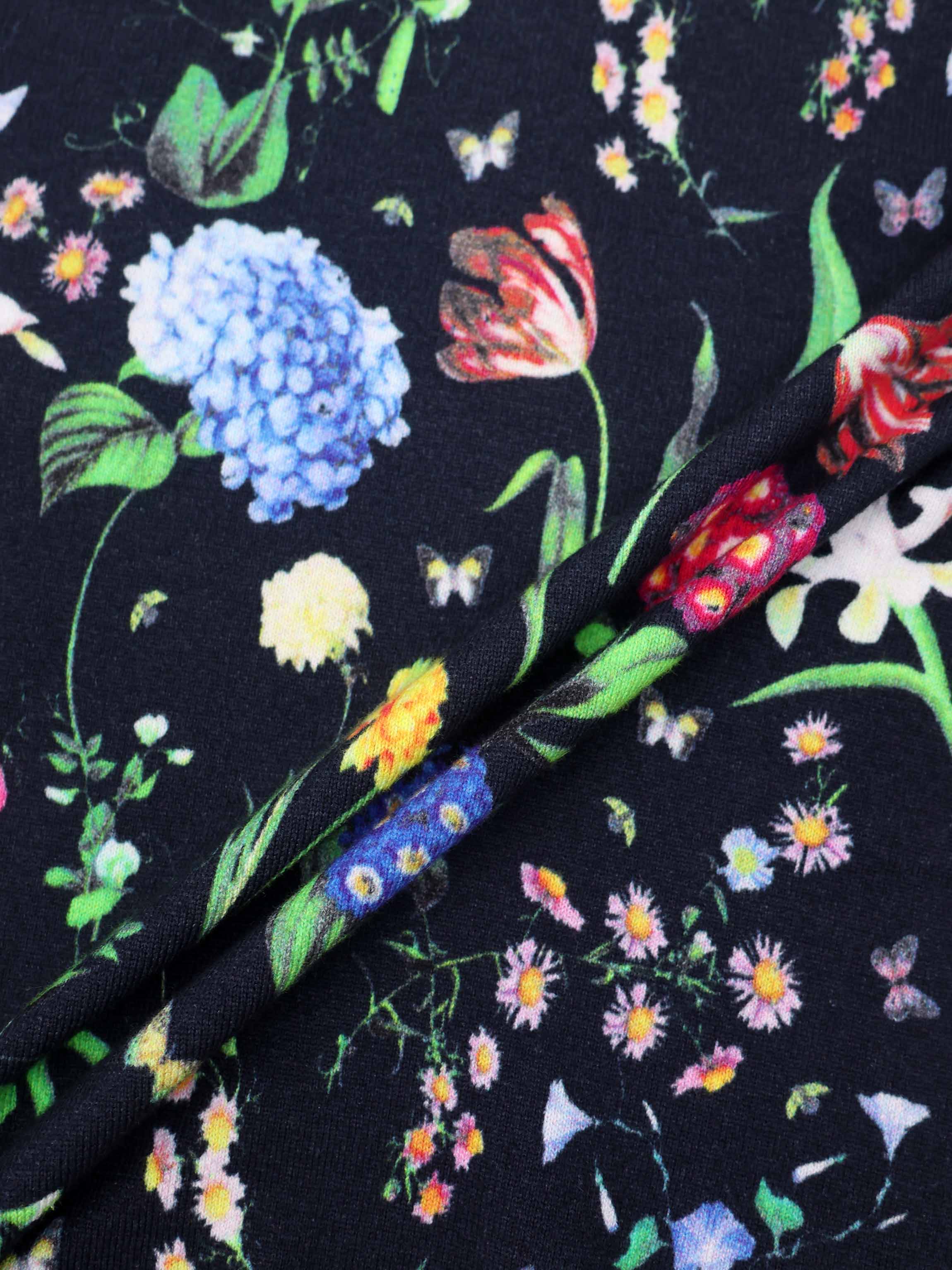 Printed Sweater-Navy Floral