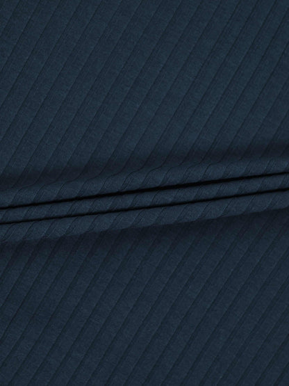 Ribbed High V Bomber-Navy