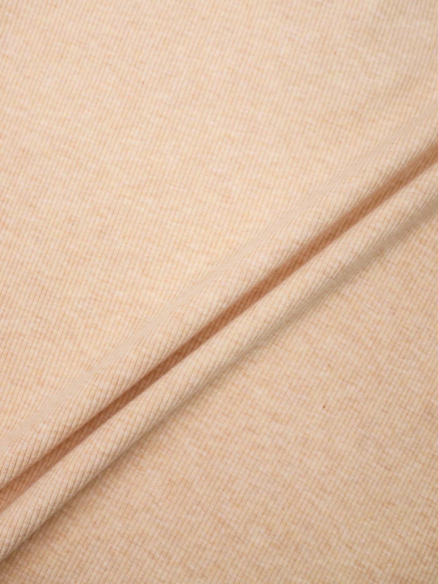 Heathered Collared Tee-Tan