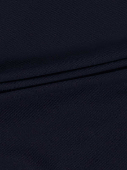 Wool Blend Collared Cardigan-Navy