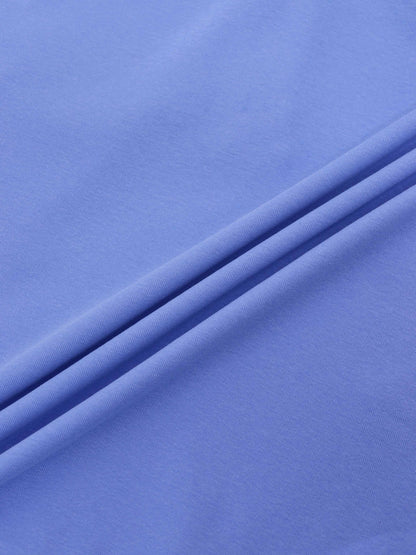 Collared Bomber Tee-Periwinkle