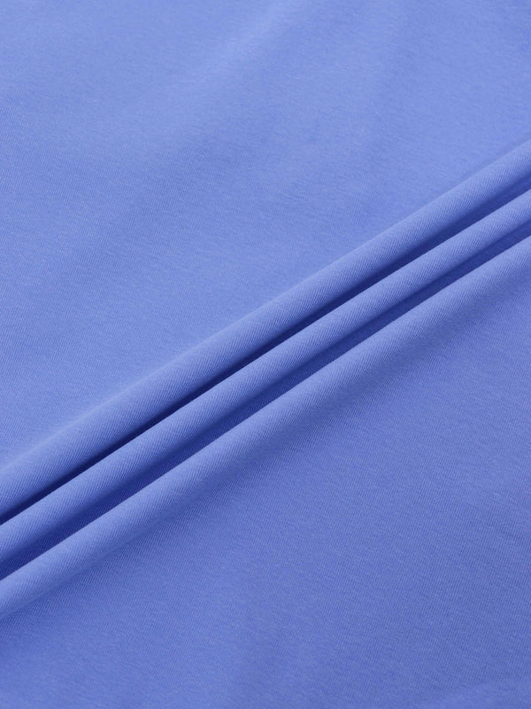 Collared Bomber Tee-Periwinkle