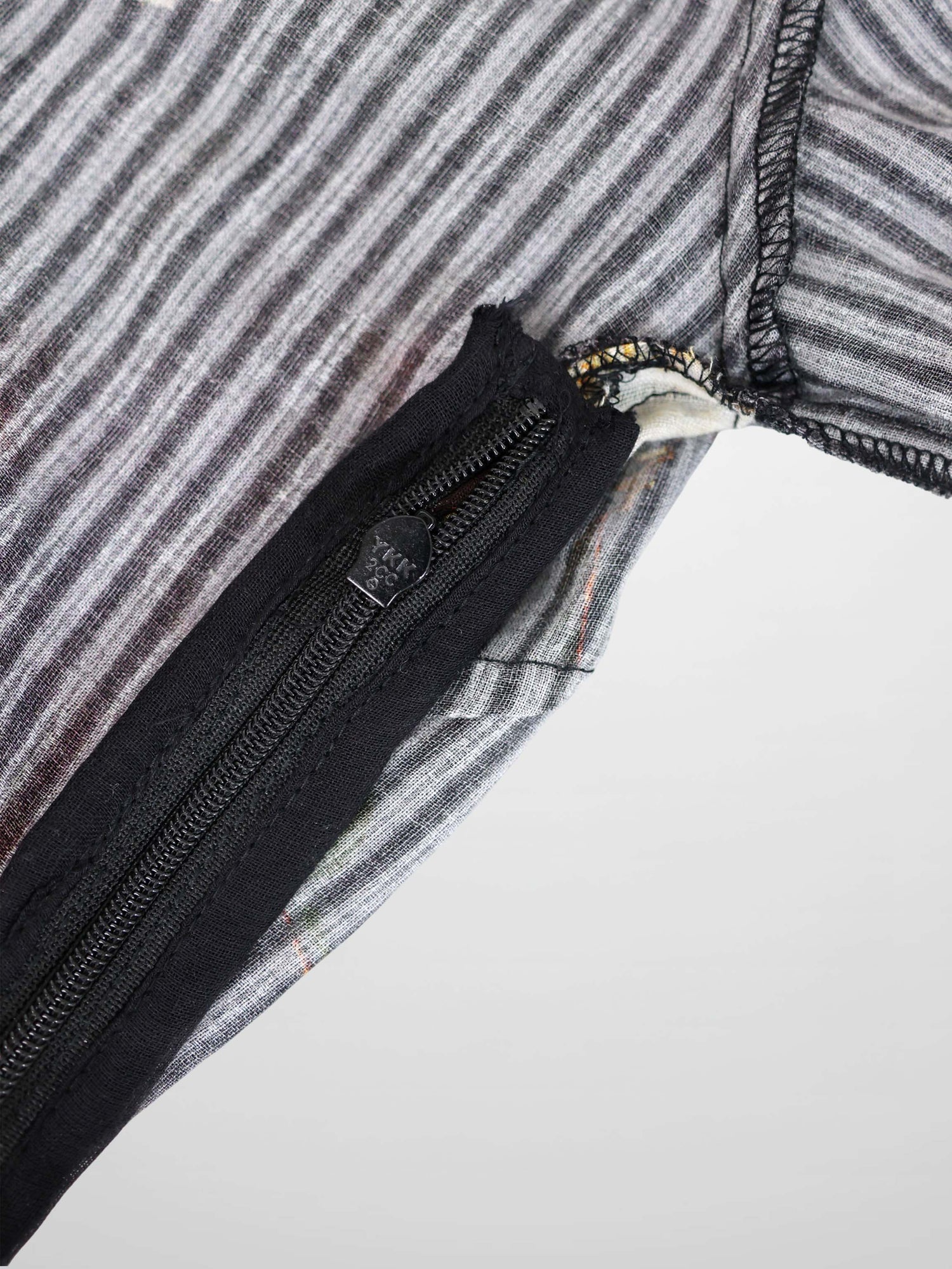 Lightweight Shirtdress-Black Floral