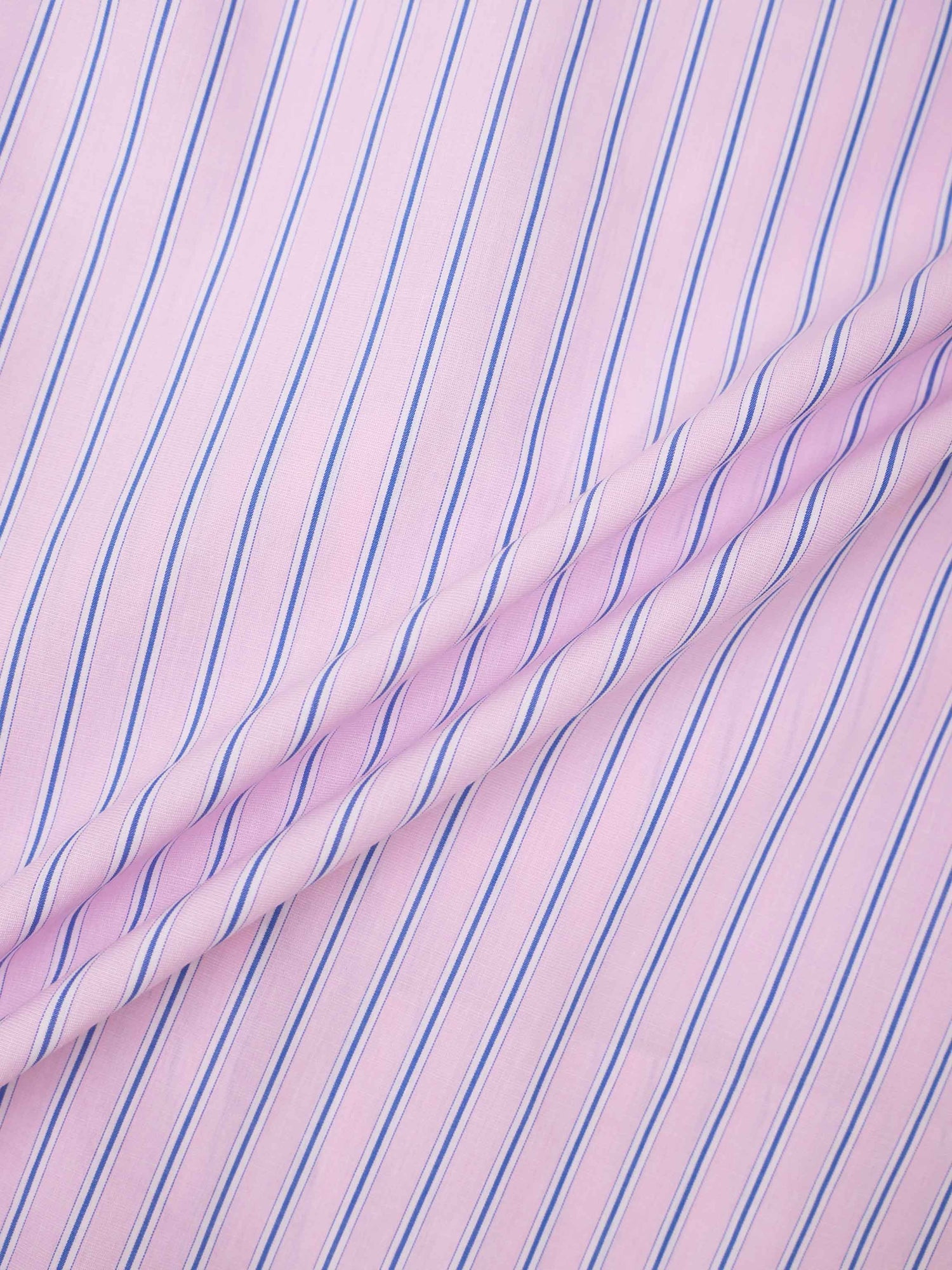 Crop Pinstripe Blouse-Pink/White