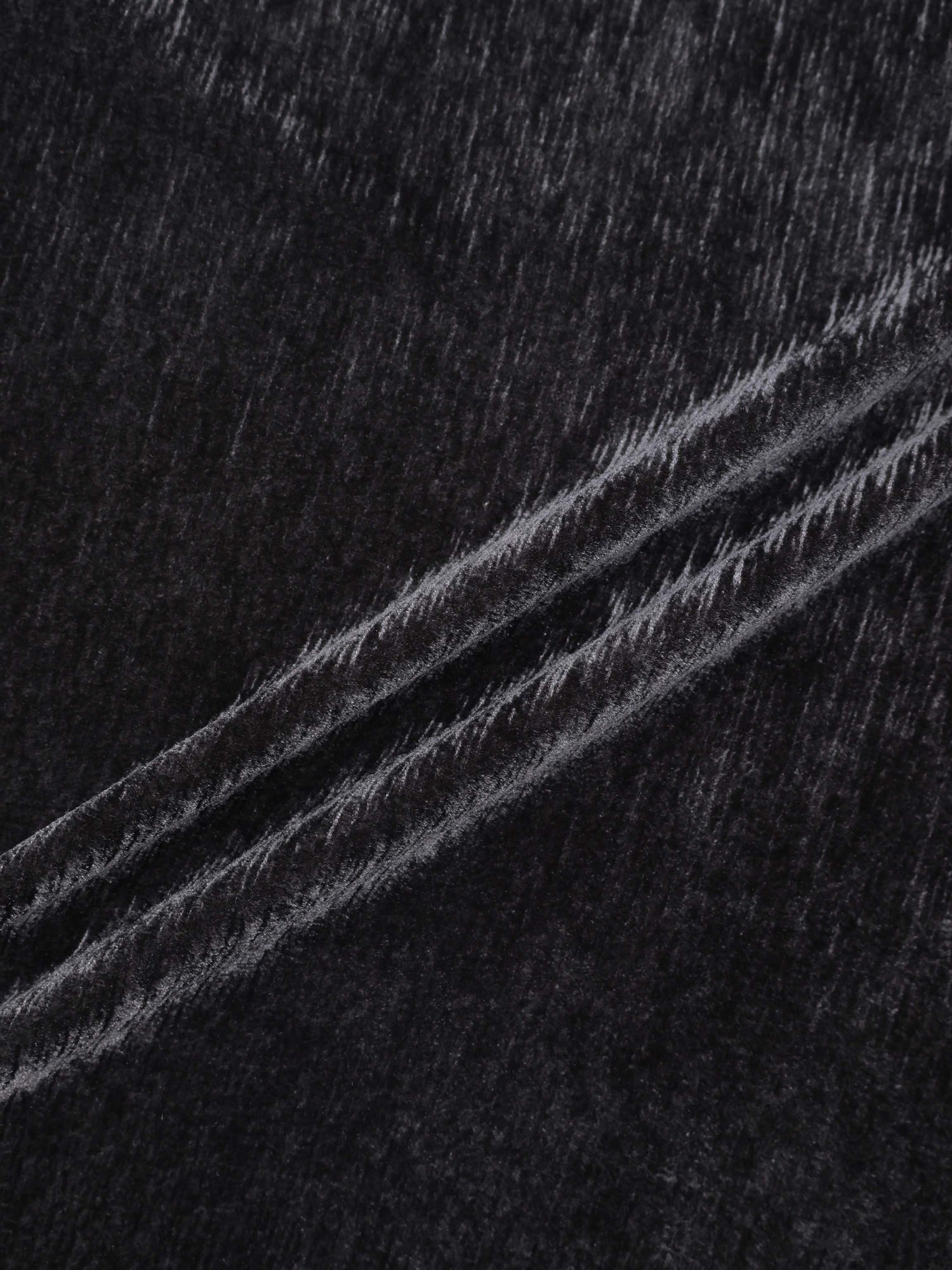 Textured Velour Turtleneck - Dark Grey