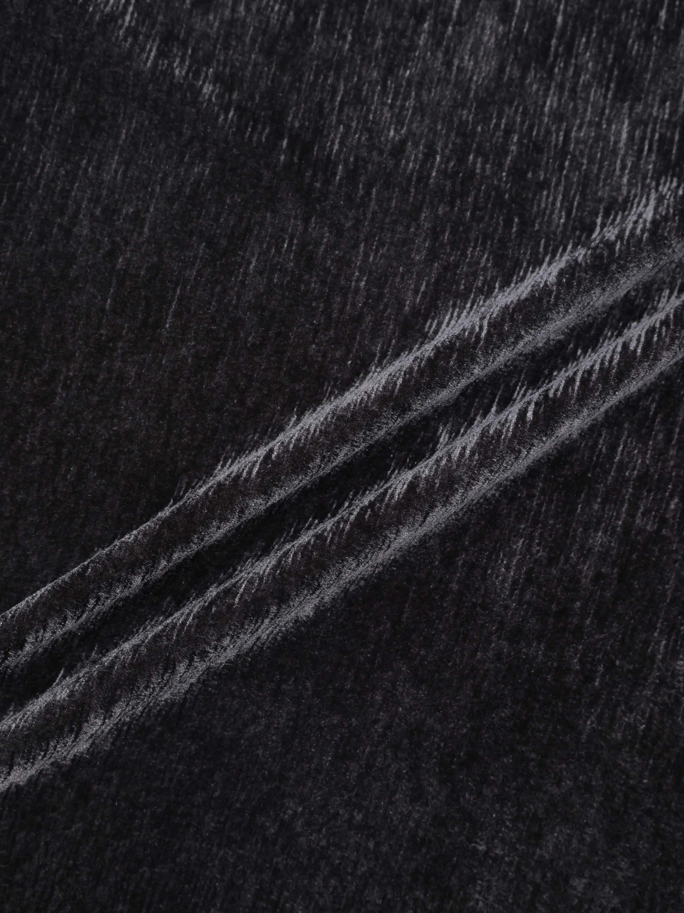 Textured Velour Turtleneck - Dark Grey
