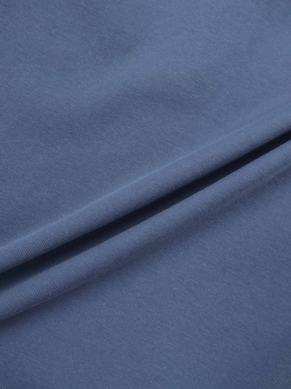 Collared Bomber Tee-Grey Blue