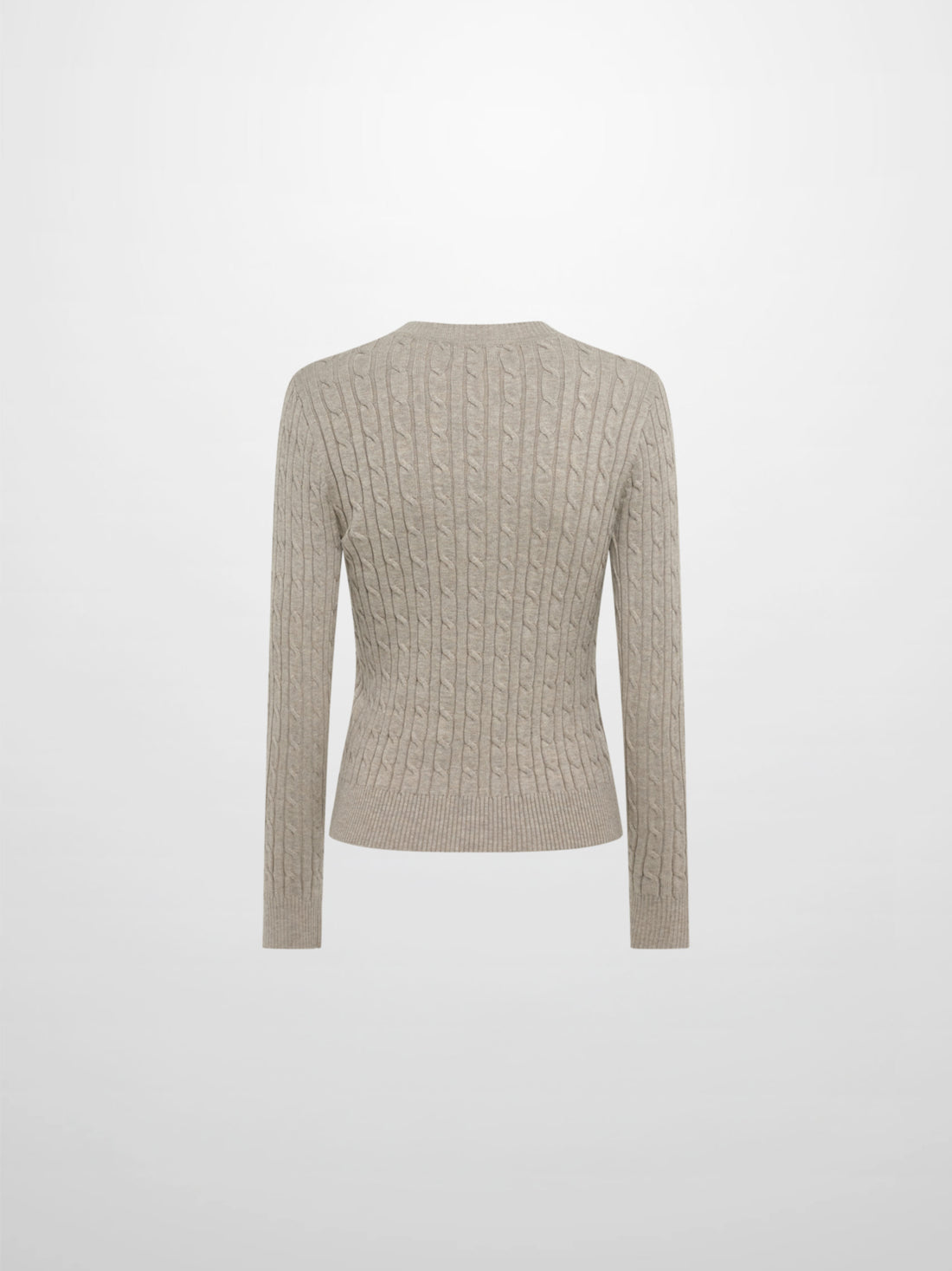 Cable Knit Sweater - Heathered Taupe