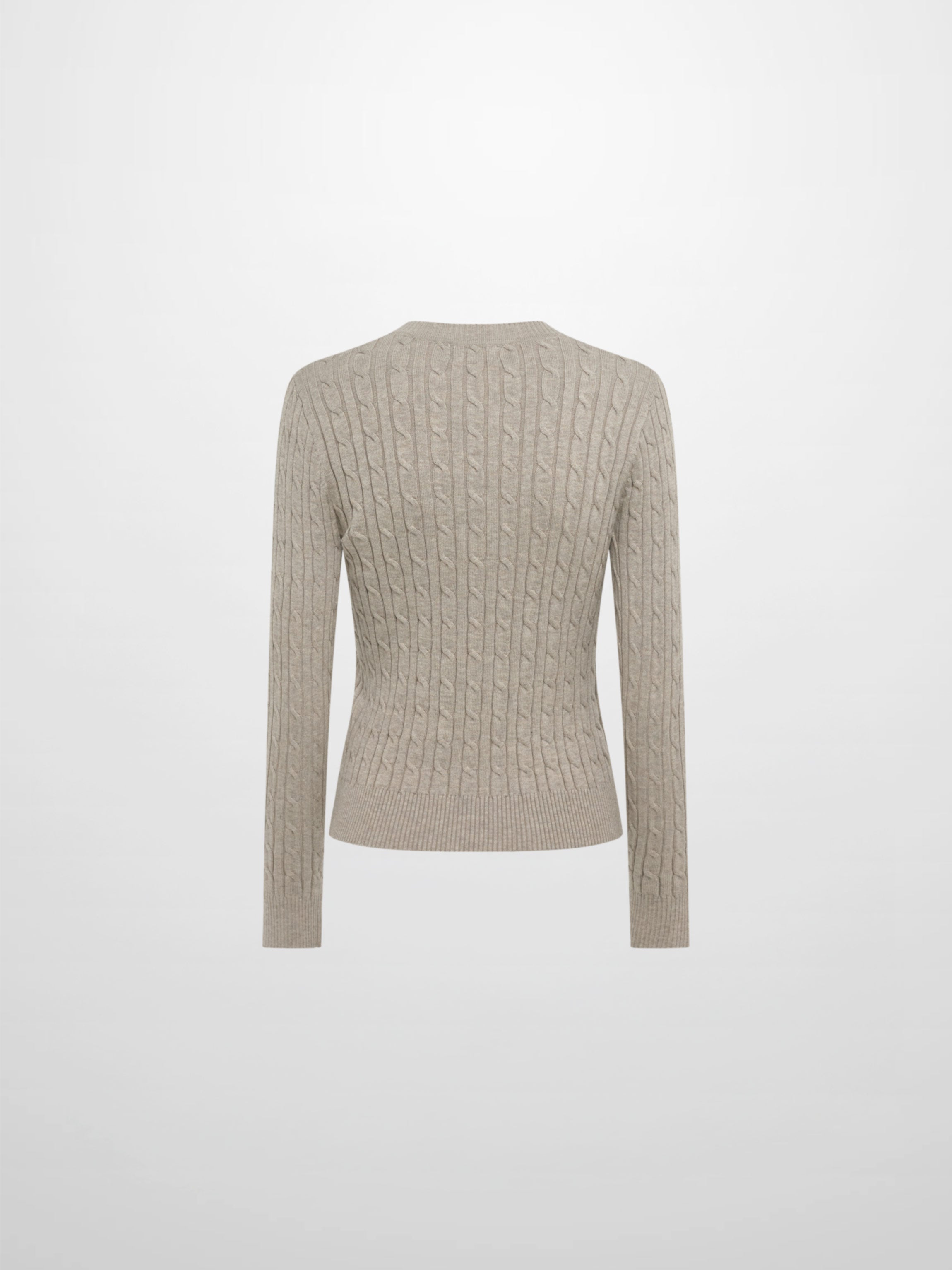 Cable Knit Sweater - Heathered Taupe