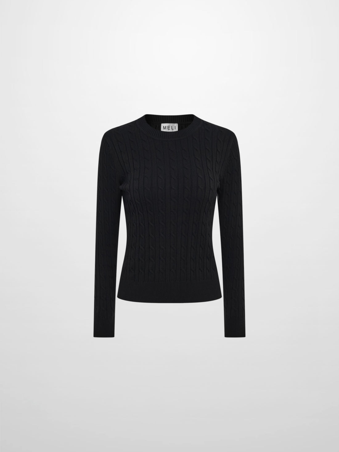 Cable Knit Sweater - Black