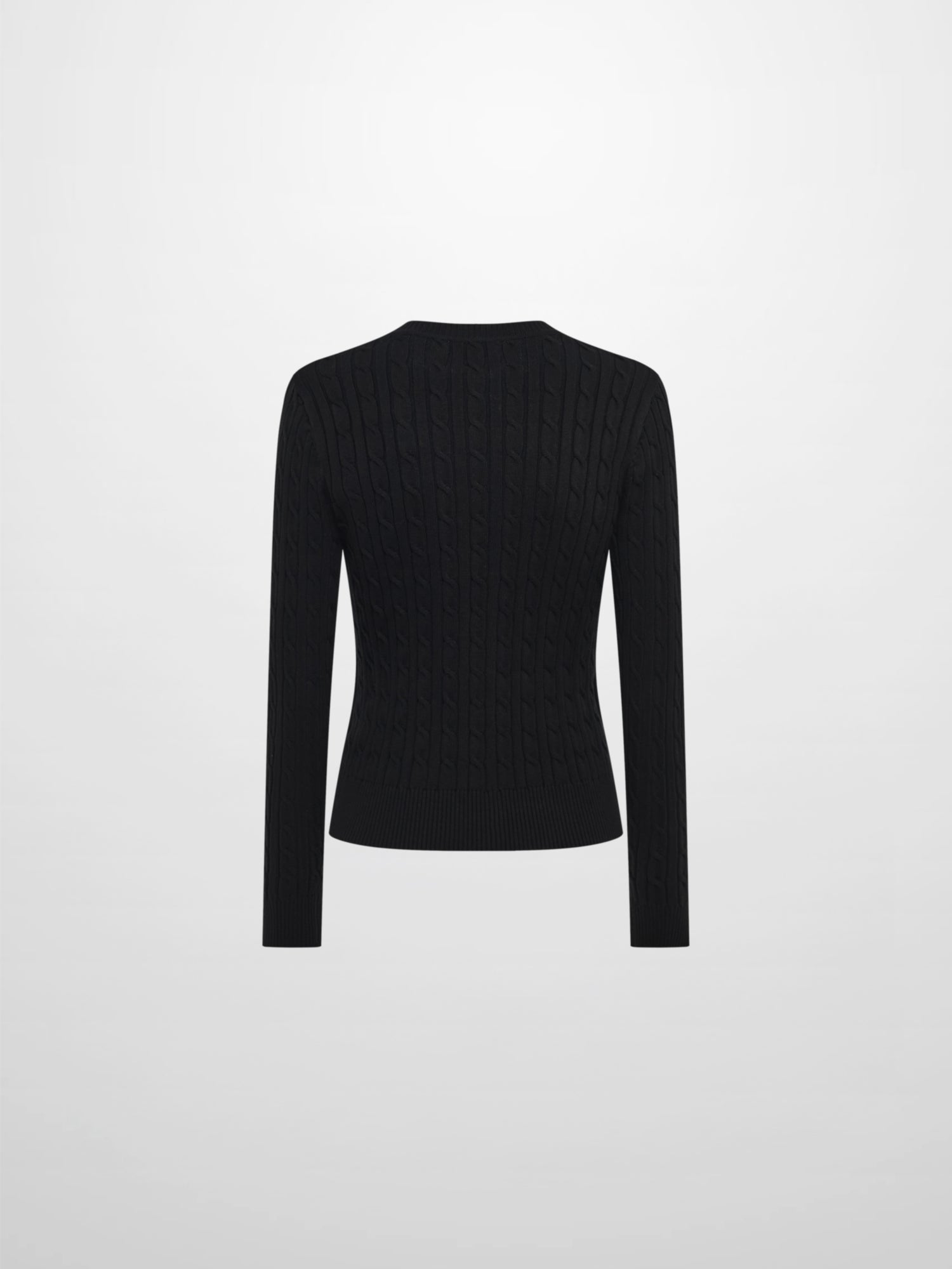 Cable Knit Sweater - Black