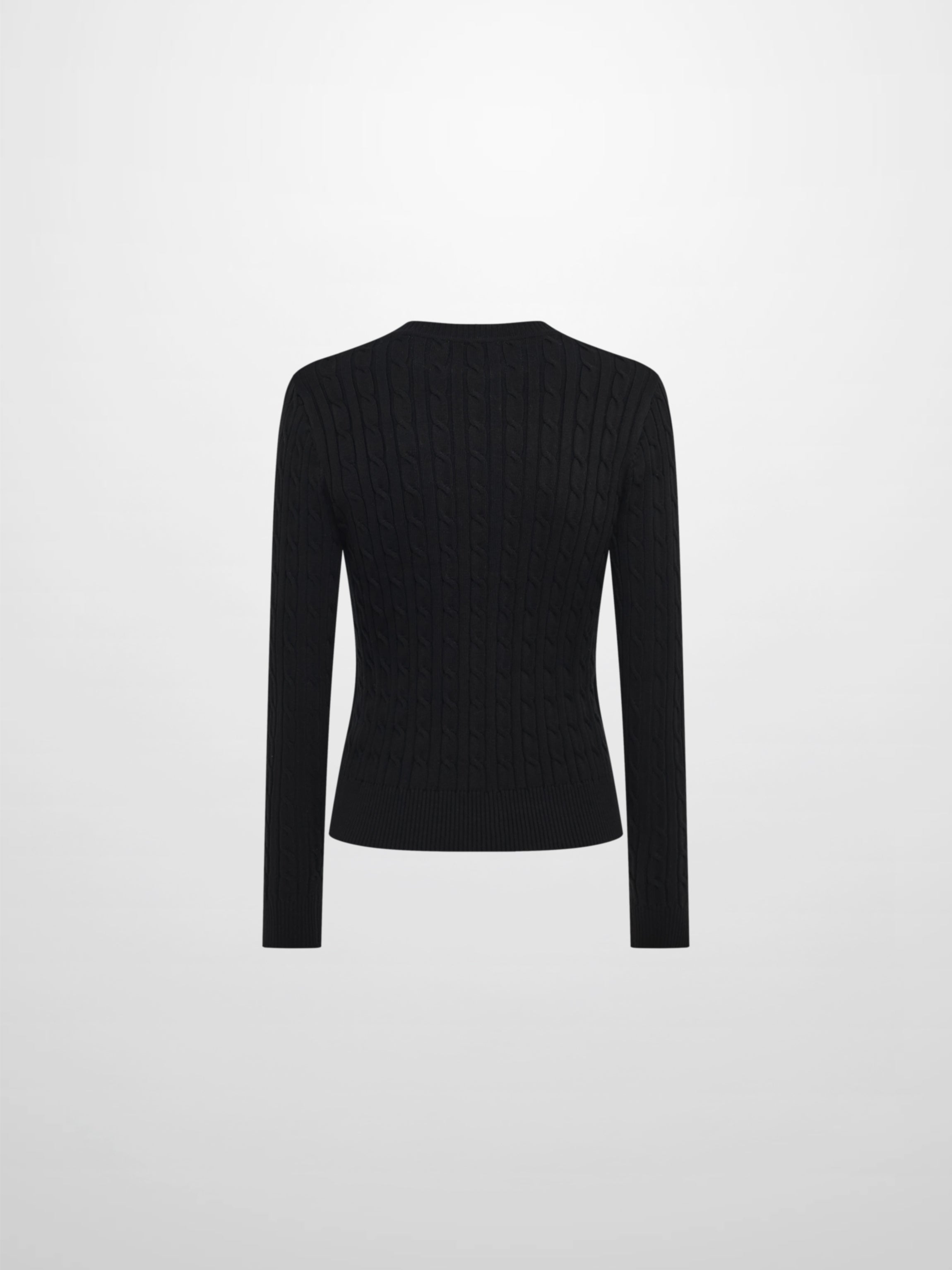 Cable Knit Sweater - Black