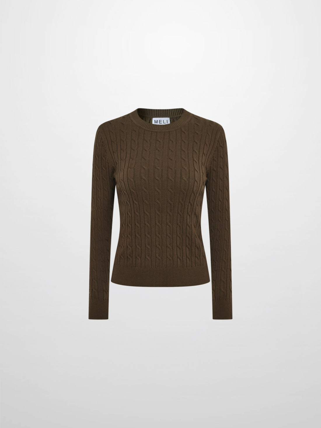 Cable Knit Sweater - Military Brown