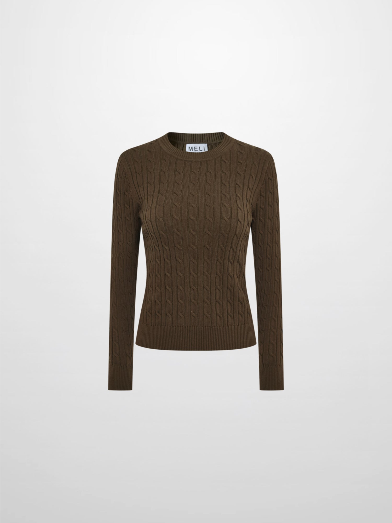 Cable Knit Sweater - Military Brown