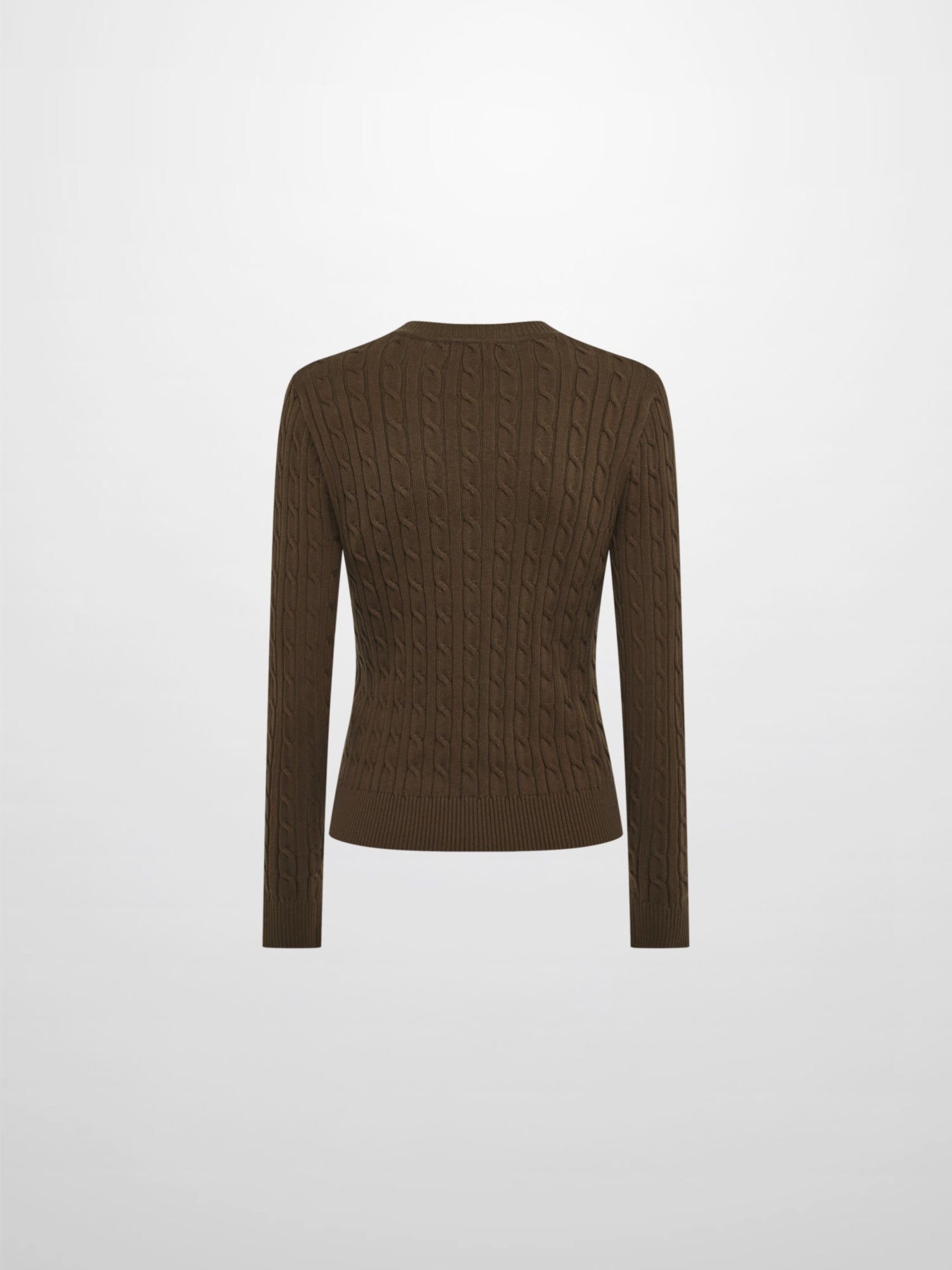 Cable Knit Sweater - Military Brown