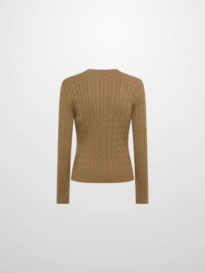 Cable Knit Sweater - Camel