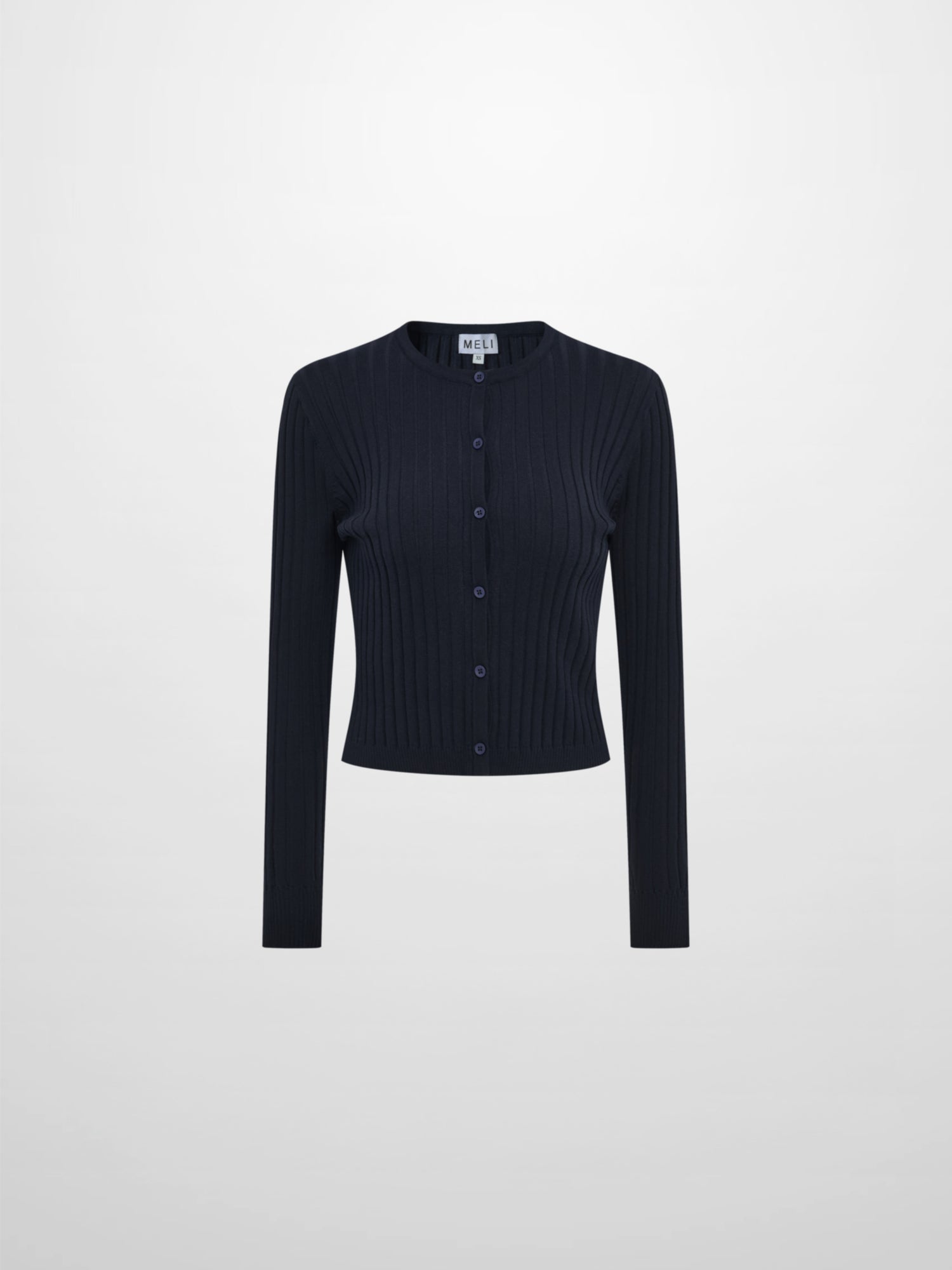 Lightweight Ribbed Cardigan 20"- Navy