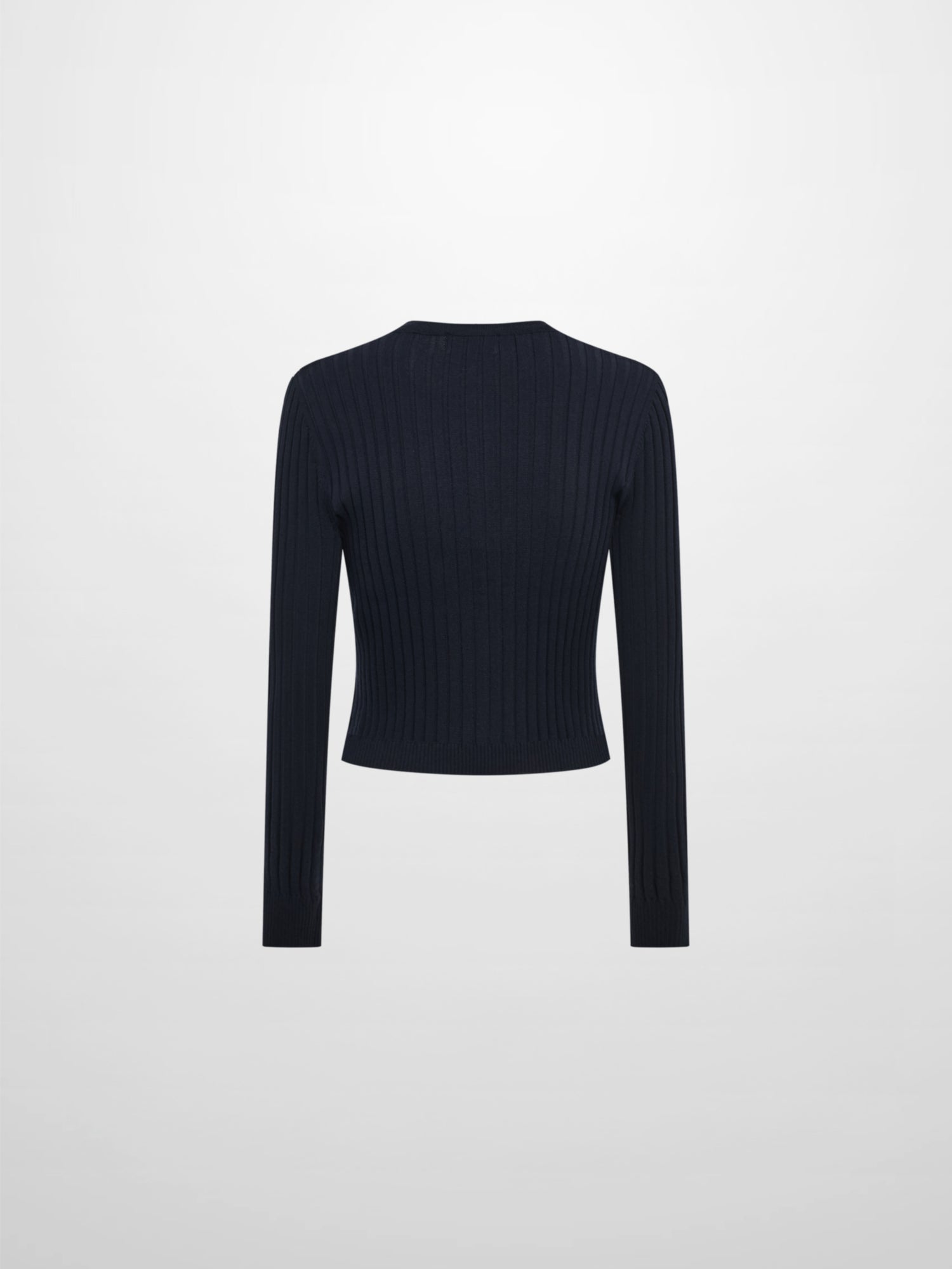 Lightweight Ribbed Cardigan 20"- Navy