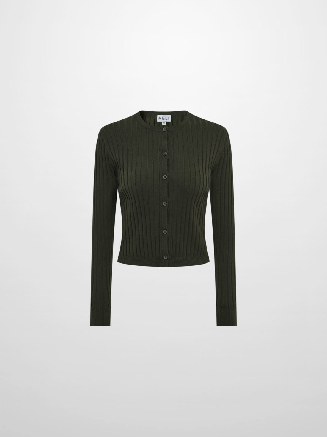 Lightweight Ribbed Cardigan 20" - Green