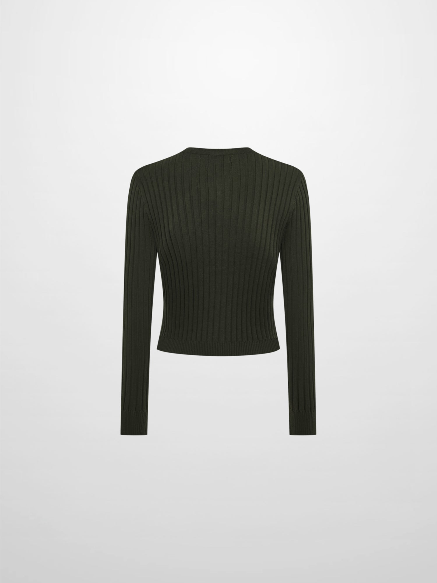 Lightweight Ribbed Cardigan 20" - Green
