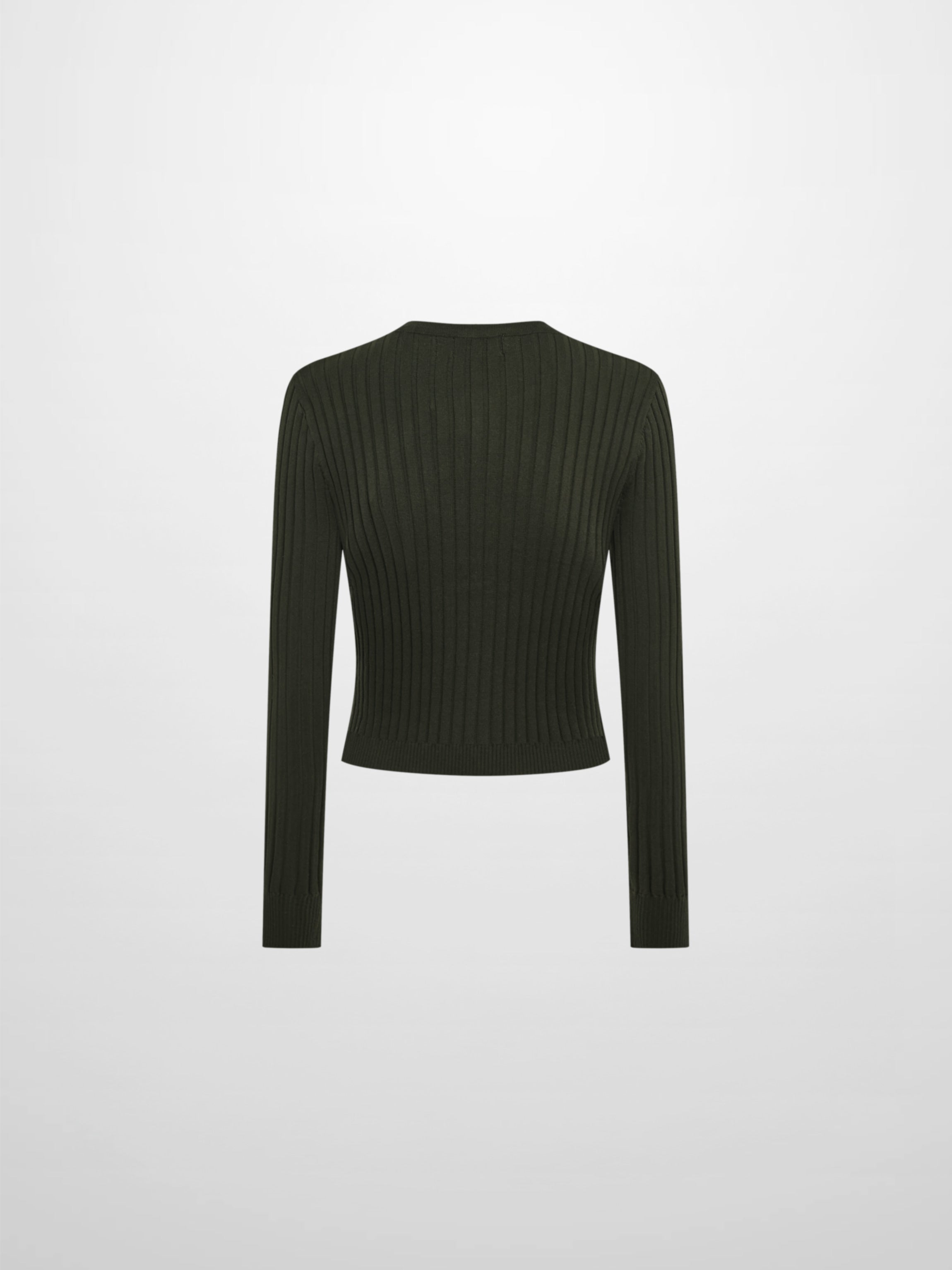 Lightweight Ribbed Cardigan 20" - Green