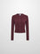 LIGHTWEIGHTRIBBED CARDIGAN 20 BURGUNDY