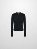 Silk Knit Ribbed Cardigan 20