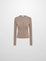 SILKKNIT RIBBED CARDIGAN 20 WARM TAUPE