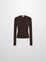 SILKKNIT RIBBED CARDIGAN 17 BROWN
