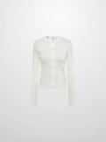 Silk Knit Ribbed Cardigan 20