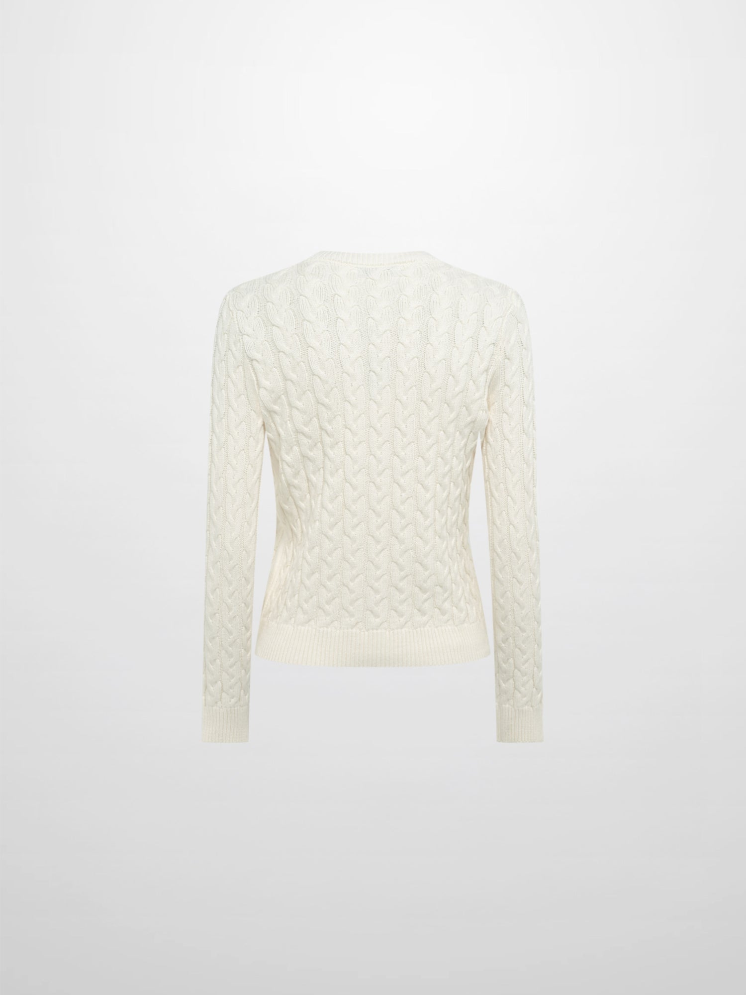 Braided Heart Cable Sweater - Cream