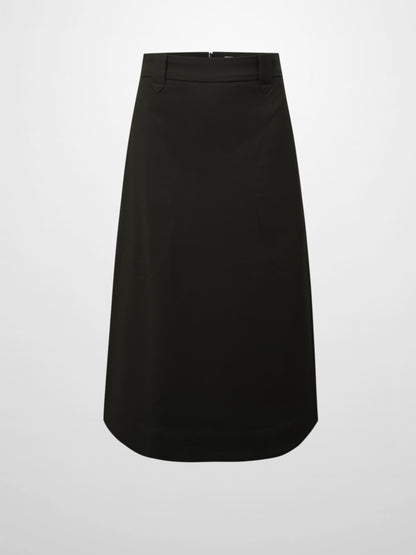 Basic A-Line Skirt-Olive Green