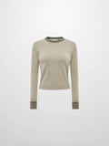 Wool Blend Crew Sweater - Green