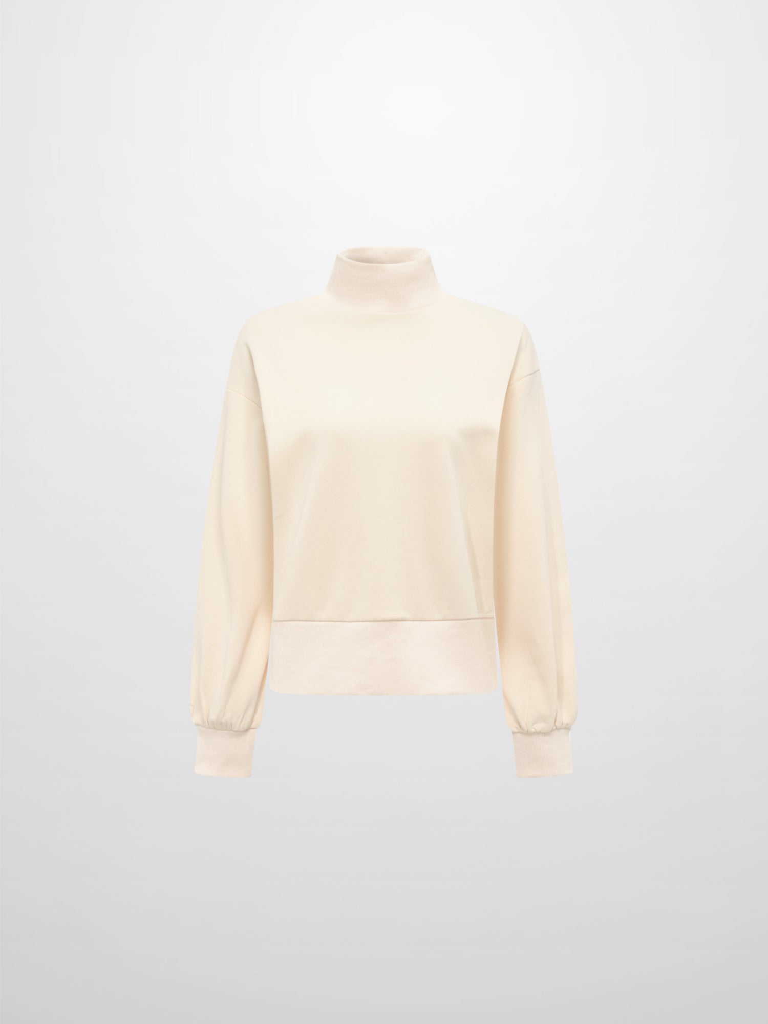 Funnel Neck Sweatshirt - Cream