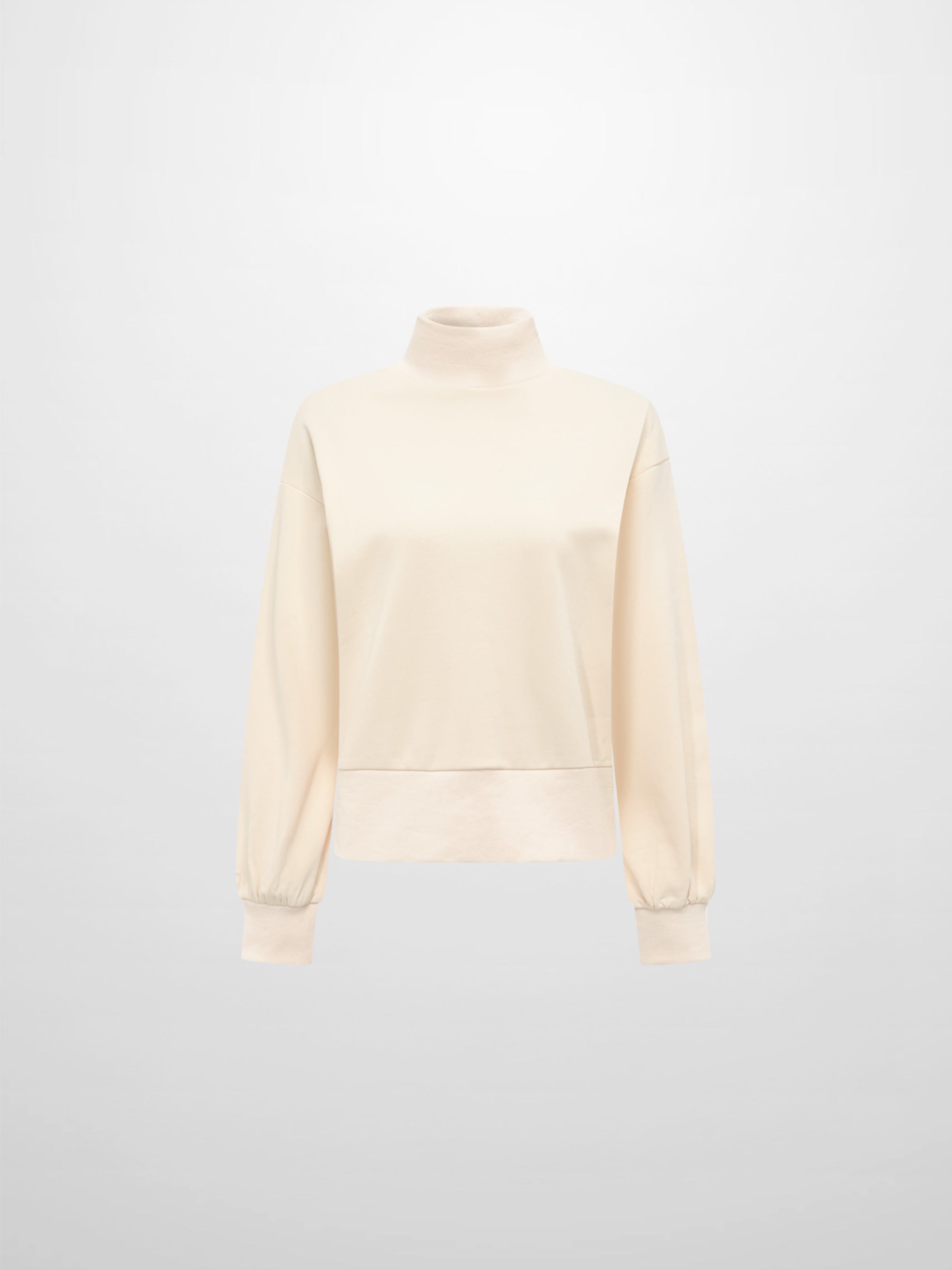 Funnel Neck Sweatshirt - Cream