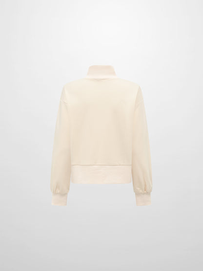 Funnel Neck Sweatshirt - Cream