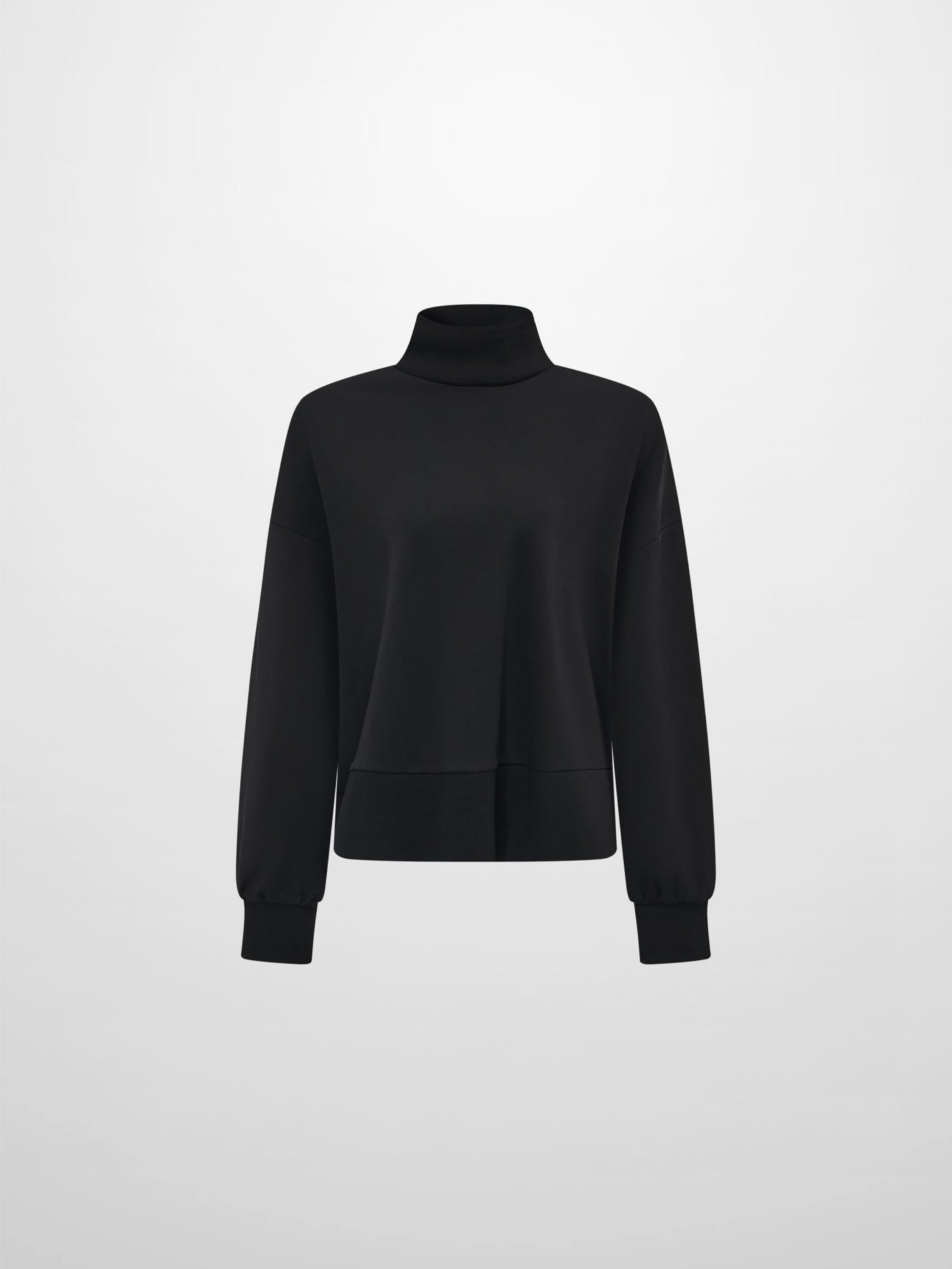 Funnel Neck Sweatshirt - Black