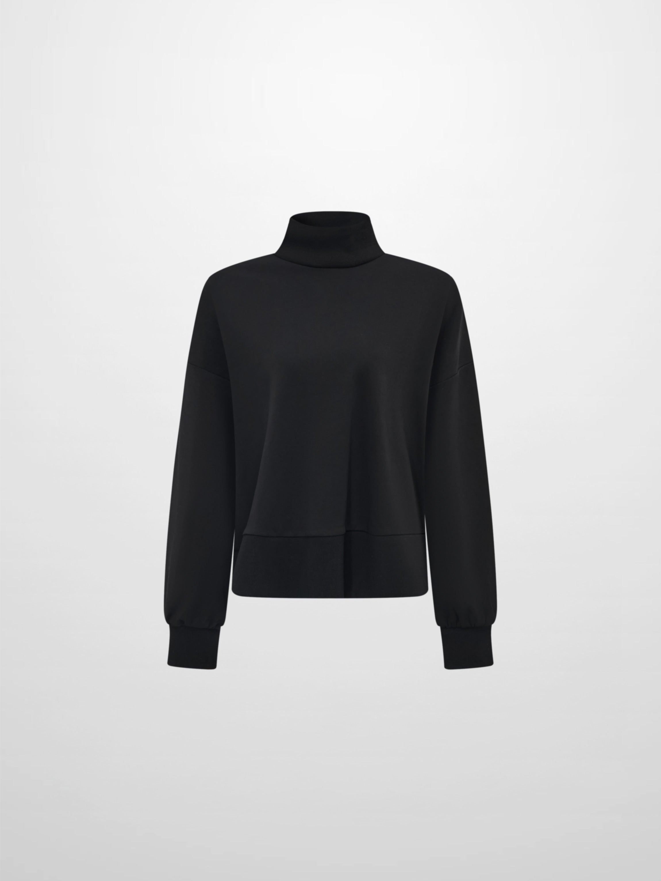 Funnel Neck Sweatshirt - Black