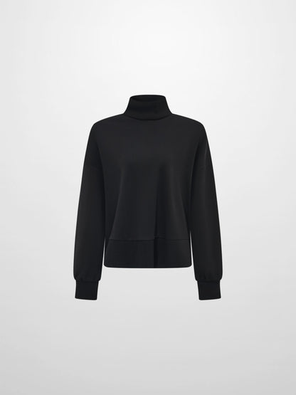 Funnel Neck Sweatshirt - Black
