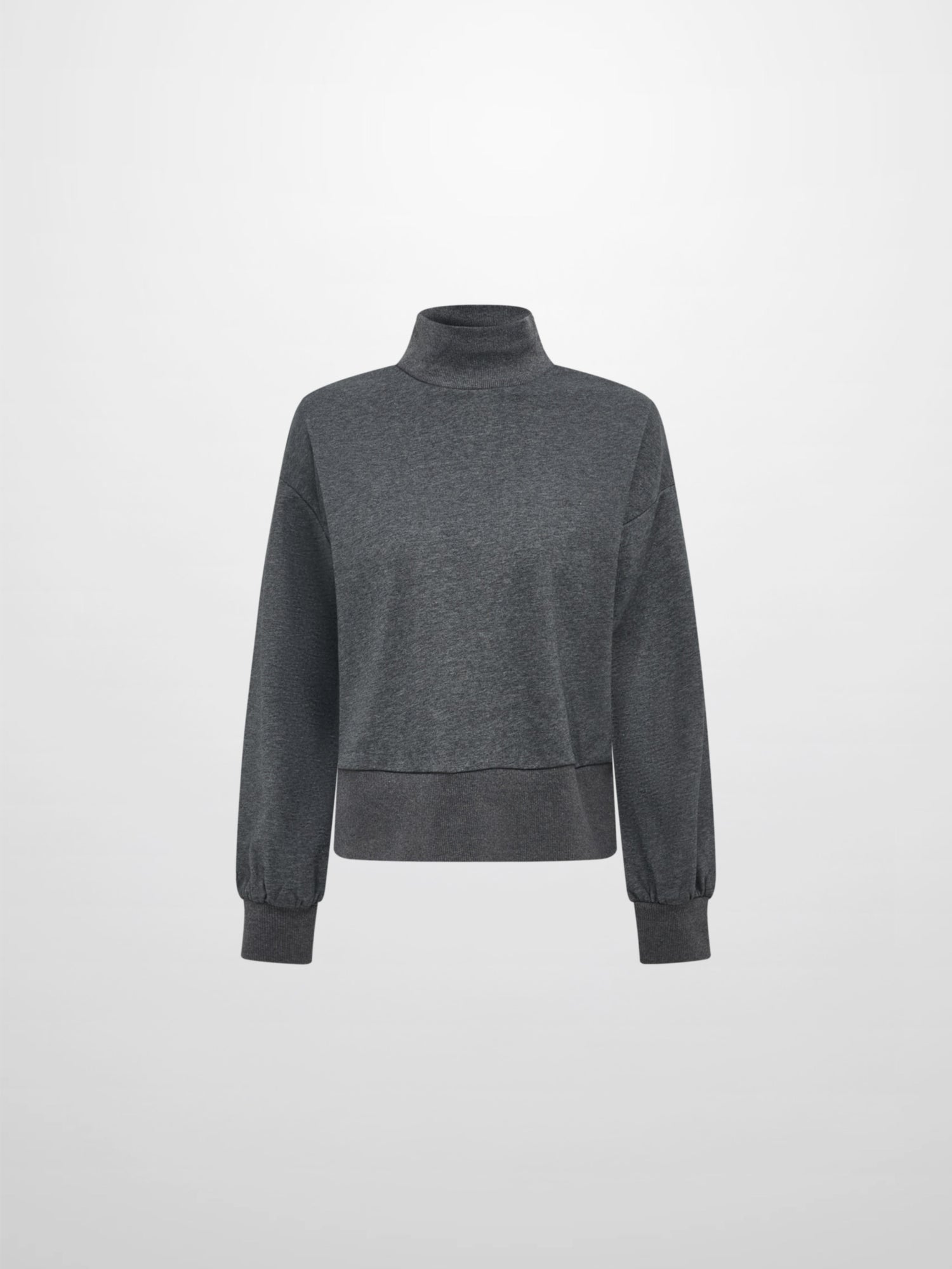 Funnel Neck Sweatshirt - Grey