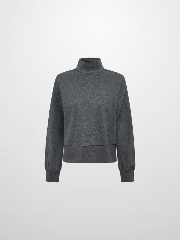 Funnel Neck Sweatshirt - Grey