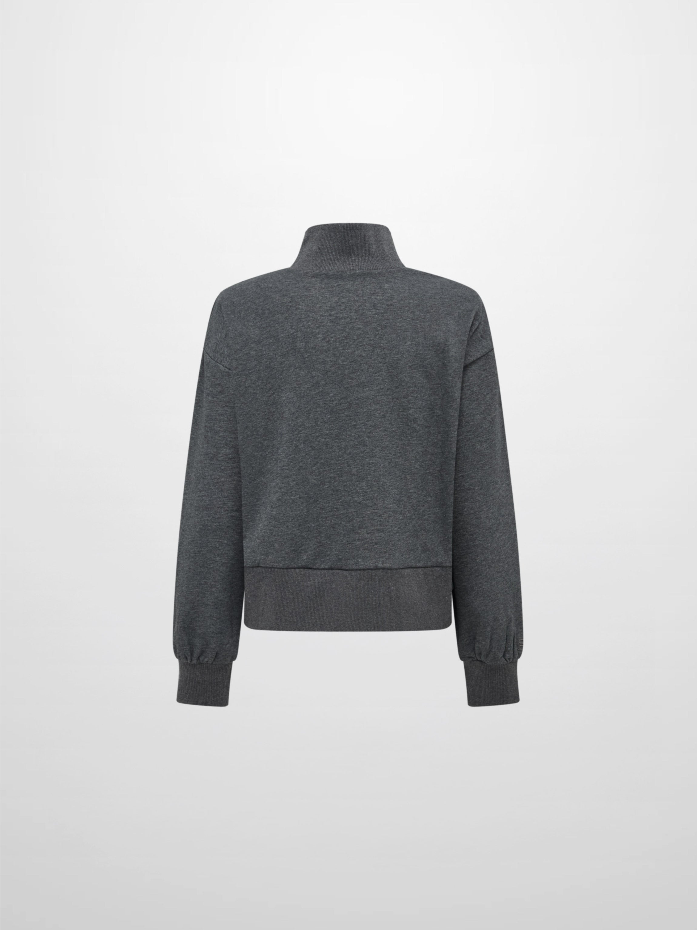 Funnel Neck Sweatshirt - Grey