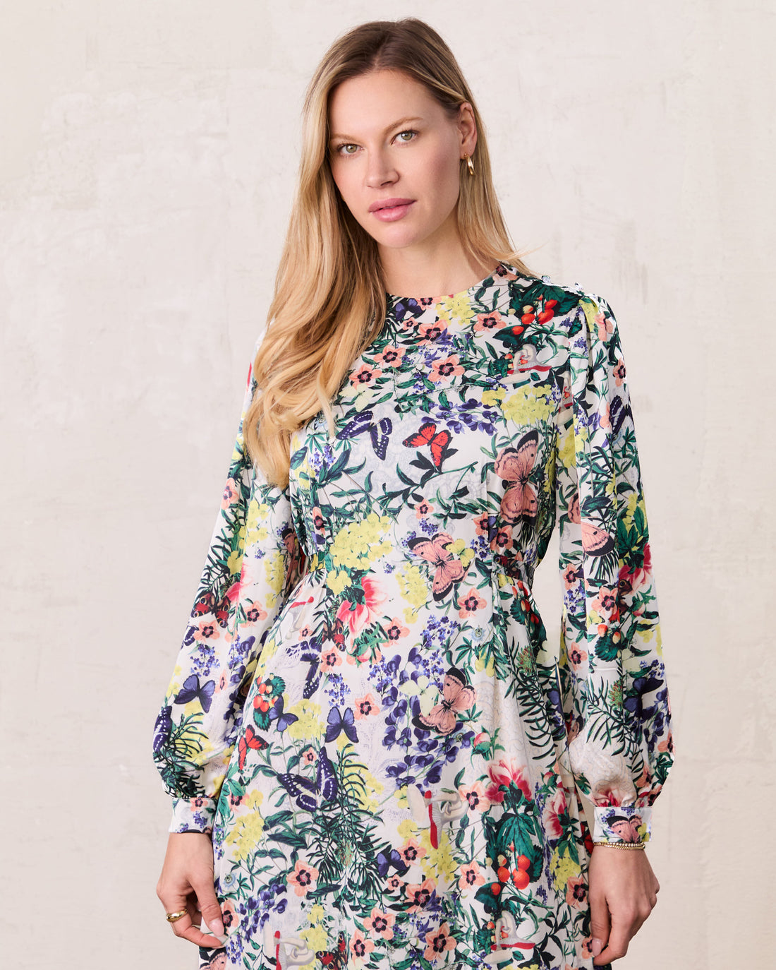 High Low Belted Dress-Garden